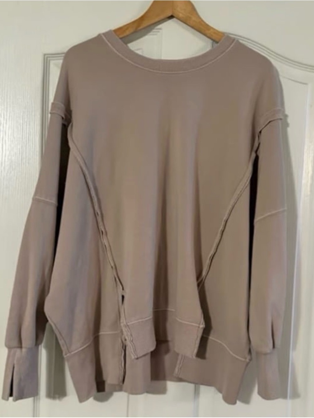 Forever 21 Oversized Beige Sweater Small Fits S–2X Free People Style Cozy